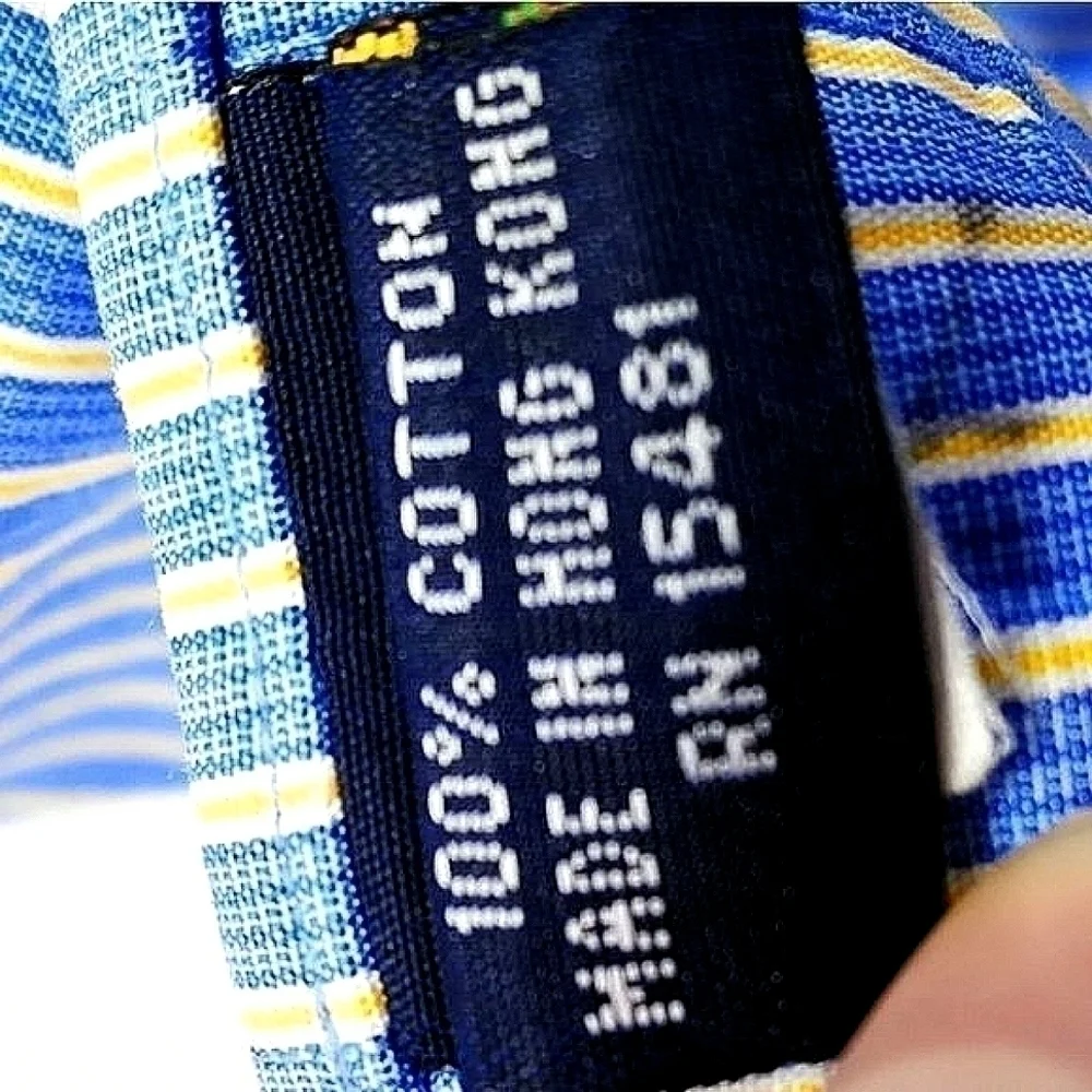 Tommy Hilfiger Men's 15 1/2 (32-33) Polo Vintage Causal Button Down Stripe Shirt - Picture 8 of 9